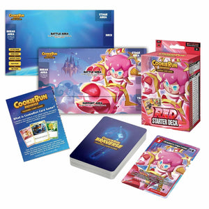 CookieRun: Braverse Trading Card Game - Starter Deck Red - Aggressive Game Play Pack, 1 Player 60 Card Set, Competitive Battle TCG, Deck - Building - The Oasis of Health