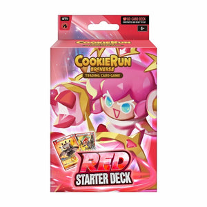 CookieRun: Braverse Trading Card Game - Starter Deck Red - Aggressive Game Play Pack, 1 Player 60 Card Set, Competitive Battle TCG, Deck - Building - The Oasis of Health