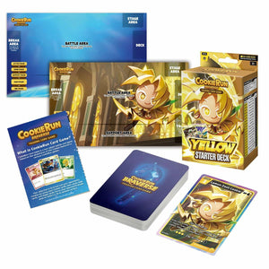CookieRun: Braverse Trading Card Game - Starter Deck Yellow - Defensive Game Play Pack, 1 Player 60 Card Set, Competitive Battle TCG, Deck - Building - The Oasis of Health