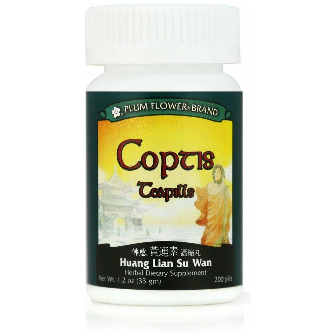 Coptis Teapills (Huang Lian Su Wan), 200 ct, Plum Flower - The Oasis of Health
