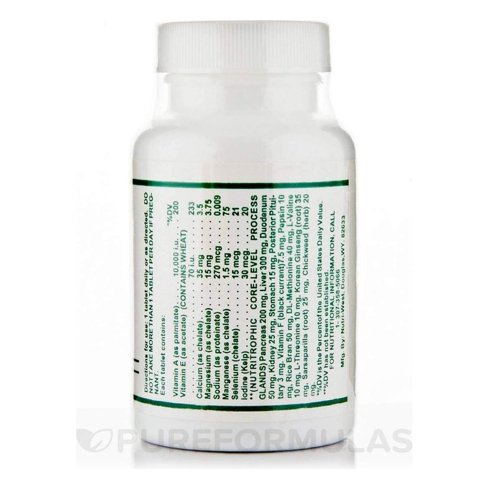 Core Level Pancreas - 60 Tablets by Nutri West - The Oasis of Health