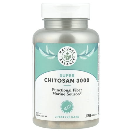 Natural Balance Super Chitosan 3000  120 VegCaps (750 mg per Capsule)