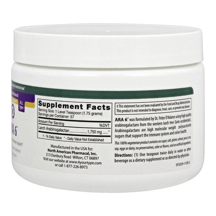 D'Adamo ARA 6 Powder 100 Grams - The Oasis of Health