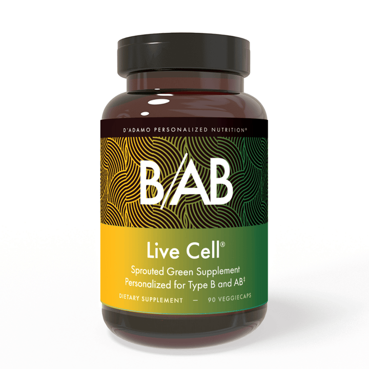 D'Adamo Live Cell B / AB 90 Vcaps - The Oasis of Health