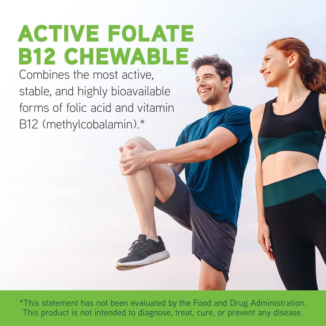 Davinci Active Folate B12 60 Chewable Tabs - The Oasis of Health