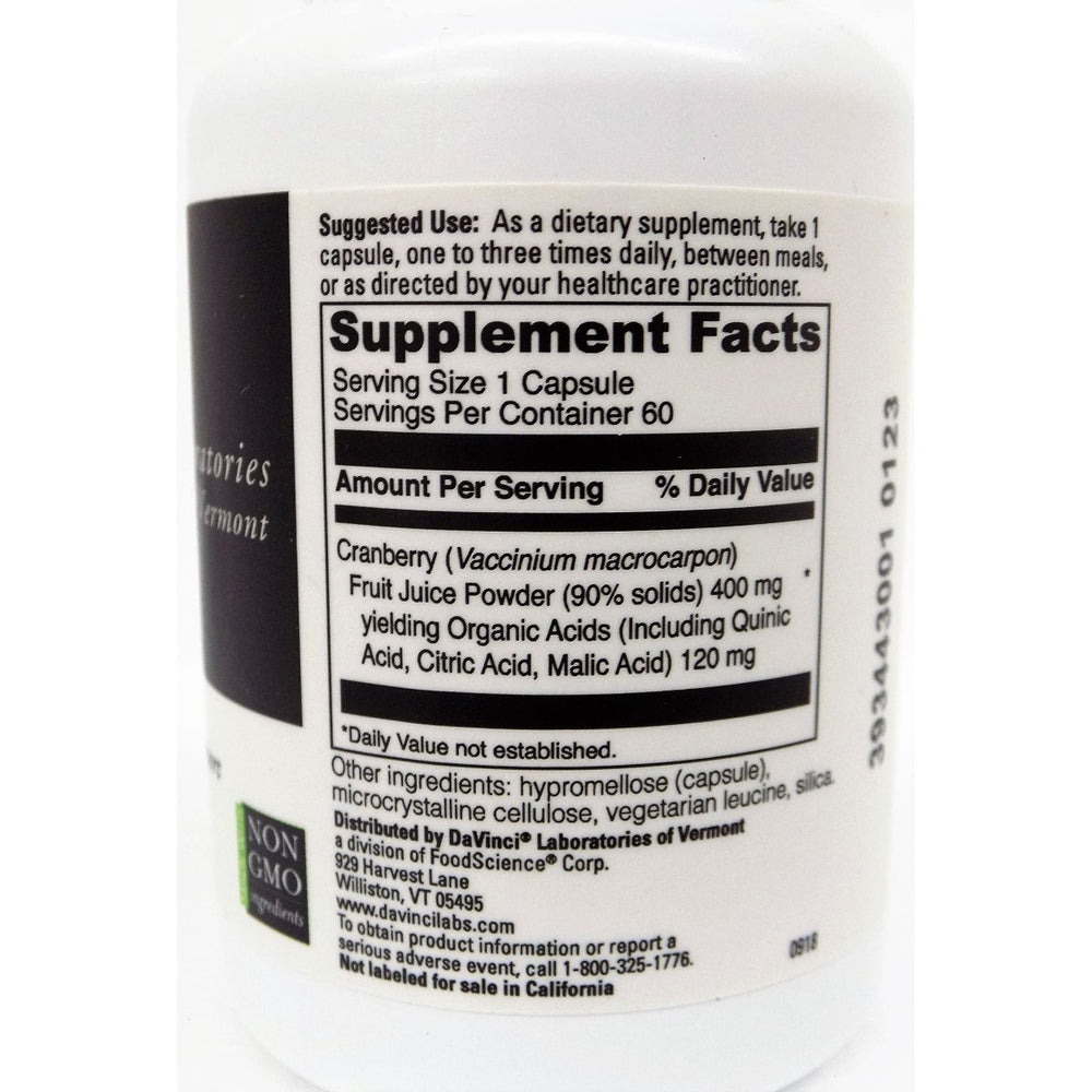Davinci - Cranberry 400mg, 60 capsules [Health and Beauty] - The Oasis of Health