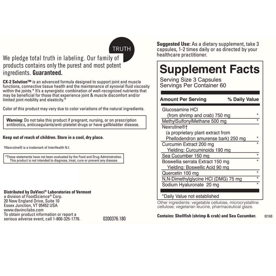 Davinci Laboratories Cx - 2 Solution 180 Caps by Unknown - The Oasis of Health