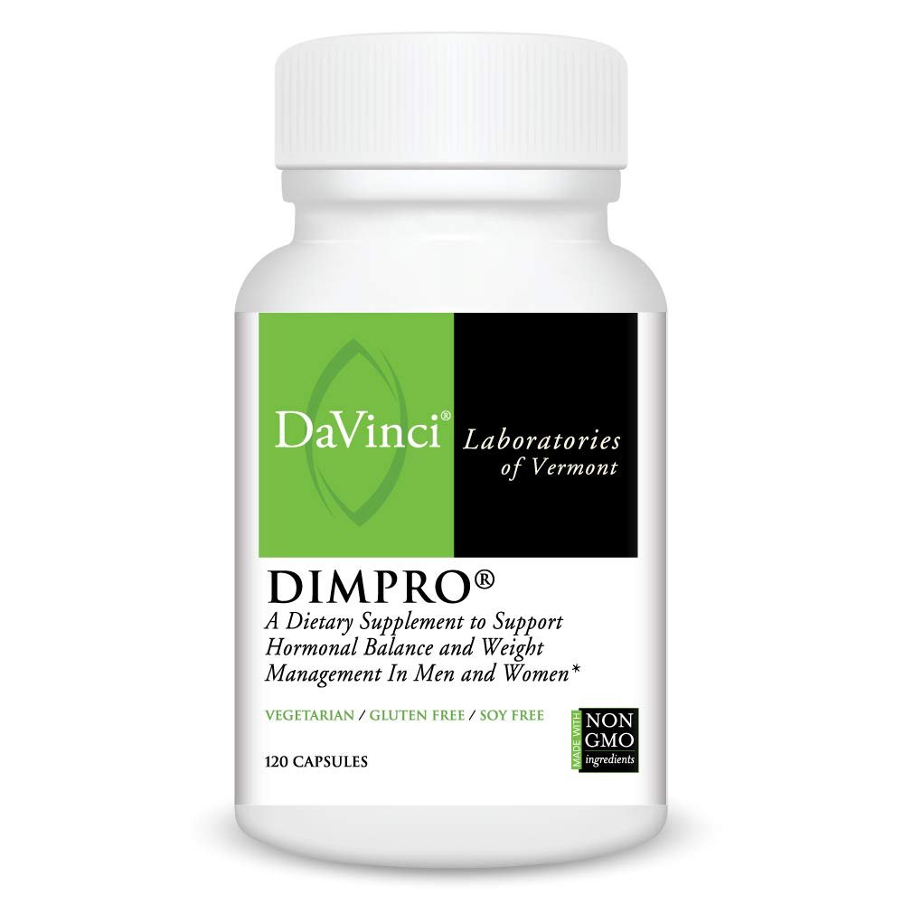 Davinci Laboratories - Dimpro, Dim Supplement, Natural Estrogen Blocker for Men and Women,120 Count - The Oasis of Health