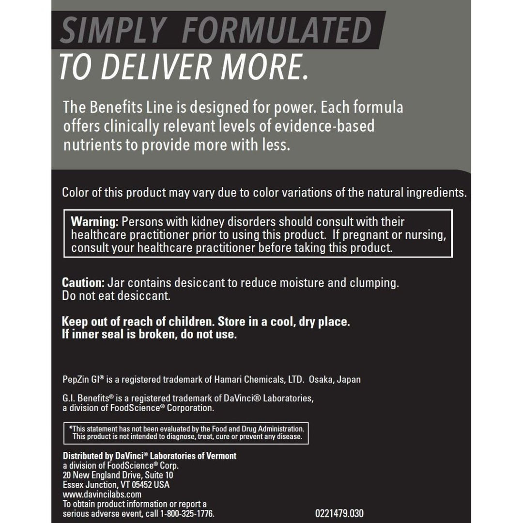 Davinci Laboratories GI Benefits - 391.82 g - The Oasis of Health