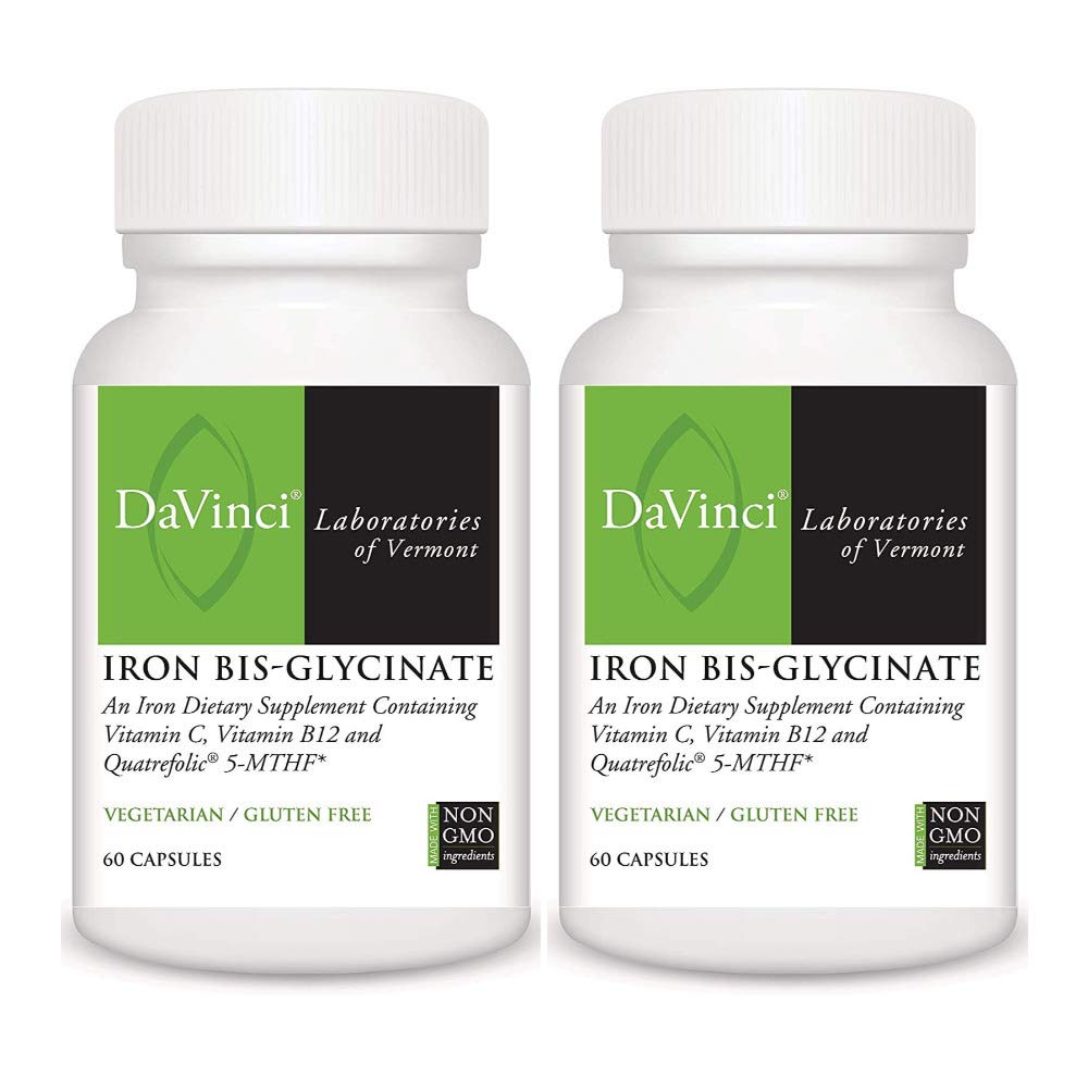Davinci Laboratories Iron Bis - Glycinate Iron Supplement Bundle (2 - Pack, 120 Count) (2 Items) - The Oasis of Health