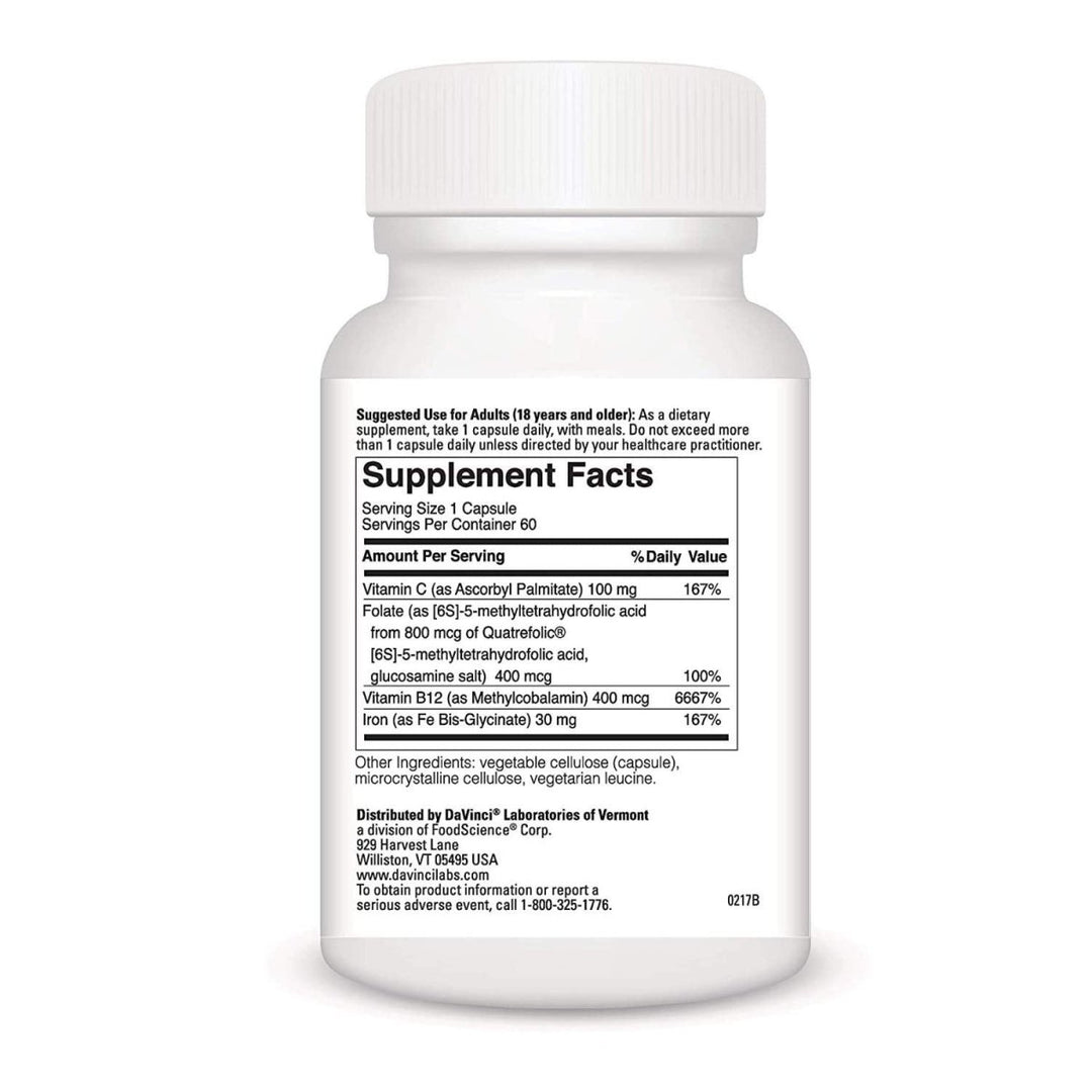 Davinci Laboratories Iron Bis - Glycinate Iron Supplement Bundle (2 - Pack, 120 Count) (2 Items) - The Oasis of Health