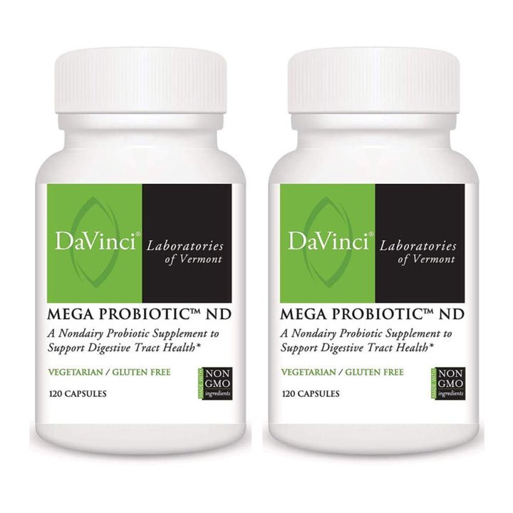 Davinci Laboratories Mega Probiotic ND Non - Dairy Digestive Health Supplement Bundle (2 - Pack, 240 Count) (2 Items) - The Oasis of Health
