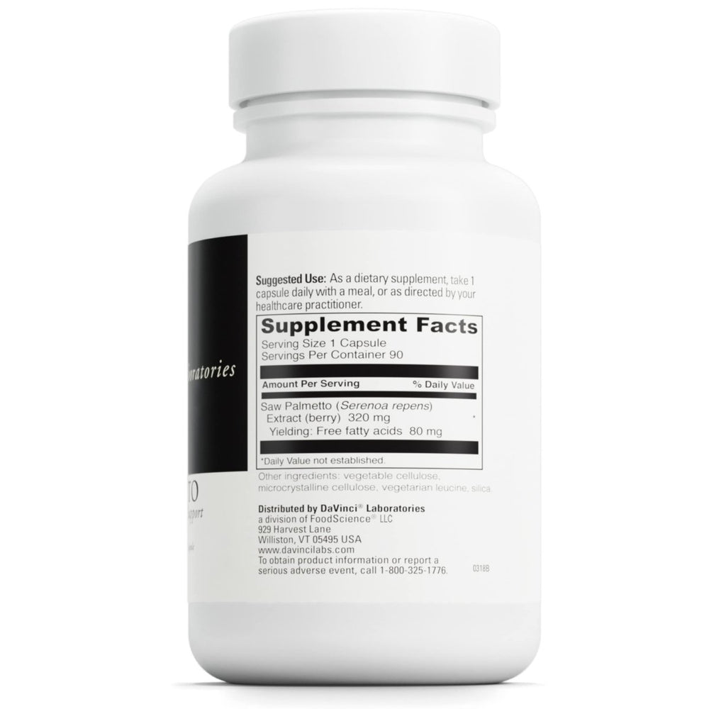 Davinci Laboratories Saw Palmetto - 90 Vegetarian Capsules - The Oasis of Health