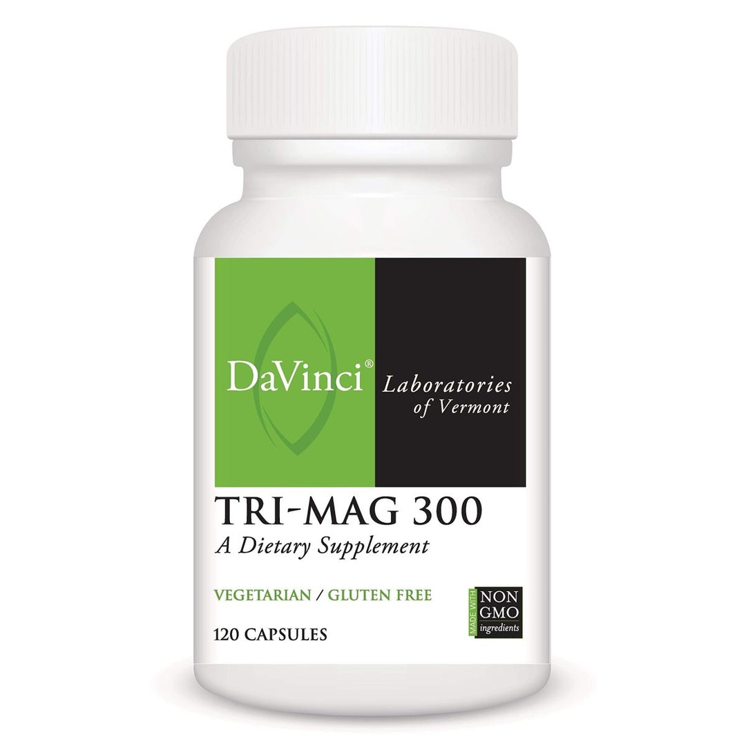 Davinci Laboratories Tri - Mag 300mg Magnesium Taurate Glycinate Malate Support Supplement, 120 Capsules - Vegetarian, Non - GMO Ingredients - The Oasis of Health