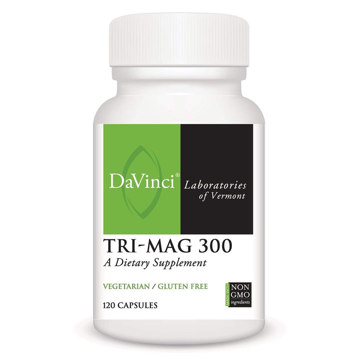 Davinci Laboratories Tri - Mag 300mg Magnesium Taurate Glycinate Malate Support Supplement, 120 Capsules - Vegetarian, Non - GMO Ingredients - The Oasis of Health