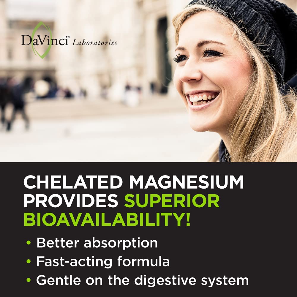 Davinci Laboratories Tri - Mag 300mg Magnesium Taurate Glycinate Malate Support Supplement, 120 Capsules - Vegetarian, Non - GMO Ingredients - The Oasis of Health