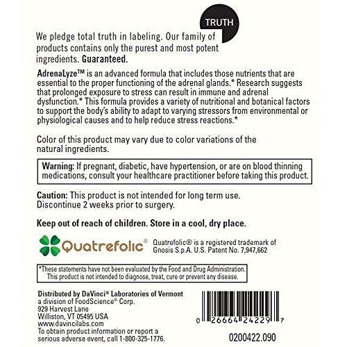 Davinci Labs - Adrenalyze - 90 - The Oasis of Health