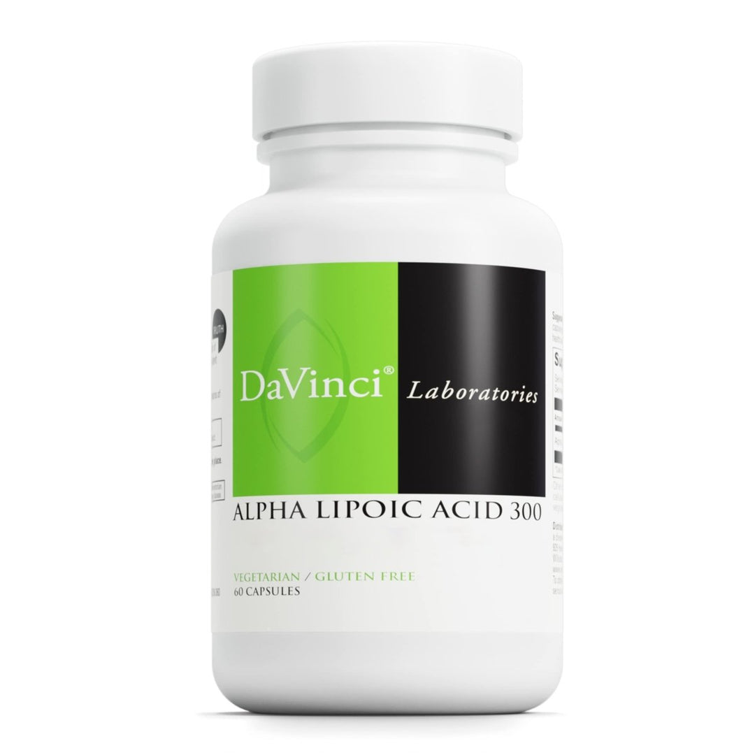 Davinci Labs Alpha Lipoic Acid 300 - Dietary Supplement to Support Metabolism and Healthy Collagen Levels - with 300 mg Alpha Lipoic Acid per Capsule - Gluten - Free - 60 Vegetarian Capsules - The Oasis of Health