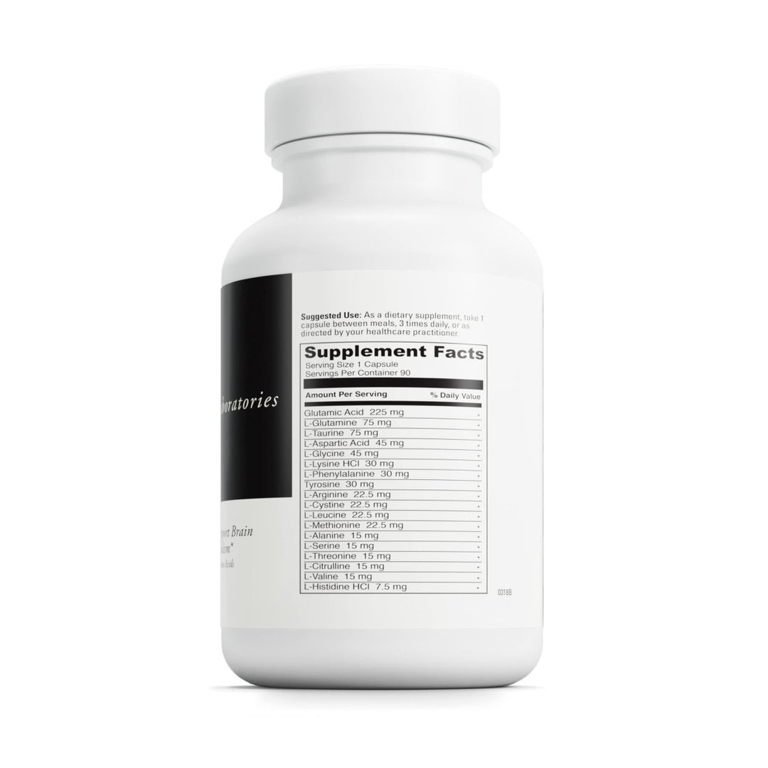 DAVINCI Labs Amino 21 - Supports Brain Function & Muscle Metabolism* - Amino Acid Dietary Supplement with L - Glutamine, L - Lysine HCl, Tyrosine, L - Arginine and More - Gluten - Free - 90 Capsules, 750 mg - The Oasis of Health