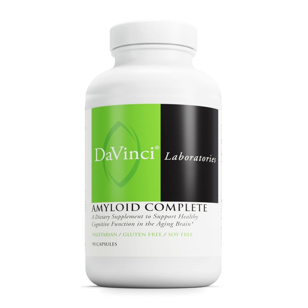 DAVINCI Labs Amyloid Complete - Dietary Supplement to Support Cognitive Function, Brain Health and Healthy Aging - with Colostrum Extract, Curcumin Extract and More - Gluten - Free - 90 Vegetarian Caps - The Oasis of Health