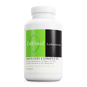 DAVINCI Labs Amyloid Complete - Dietary Supplement to Support Cognitive Function, Brain Health and Healthy Aging - with Colostrum Extract, Curcumin Extract and More - Gluten - Free - 90 Vegetarian Caps - The Oasis of Health
