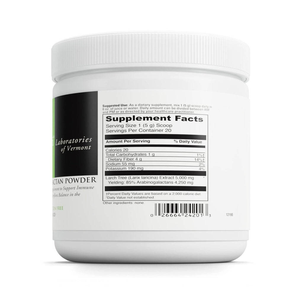 DaVinci Labs Arabinogalactan Powder - Dietary Supplement to Support the Immune System, GI Health and Microflora Balance - With 5000mg of Larch Tree Extract per Scoop - Gluten - Free - Vegetarian - 100g - The Oasis of Health