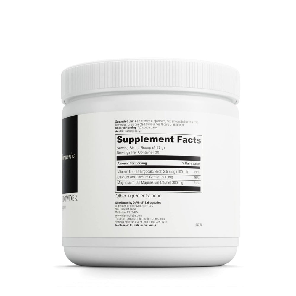 DaVinci Labs Cal - Mag Citrate Powder - Supports Bone Health* - Dietary Supplement with Vitamin D2, Magnesium & Calcium - Vegetarian - Gluten - Free - 30 Servings - The Oasis of Health