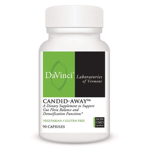DAVINCI Labs Candid - Away - Dietary Supplement to Support Microflora Balance, Detox and a Healthy Gut - with Calcium, Magnesium, Cellulase, Betaine HCI, and More - Gluten - Free - 90 Vegetarian Capsules - The Oasis of Health