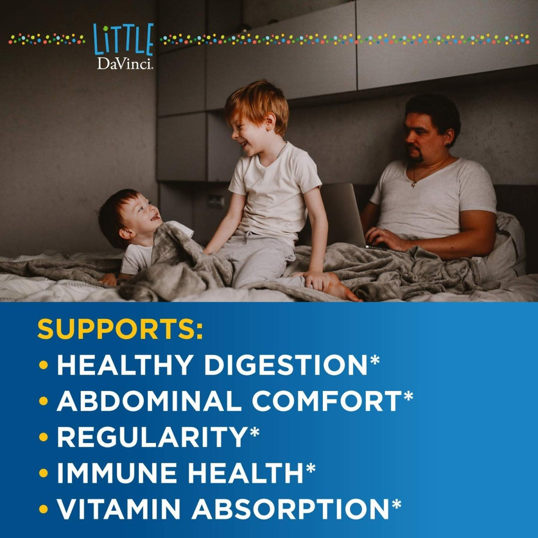 DAVINCI Labs Chewable Kidbiotic - Kids Probiotics to Support Digestion, a Healthy Gut, Brain Health and Immunity - with Probiotics, Amylase, and More - Tropical Fruit Flavor - 90 Chewable Tablets - The Oasis of Health