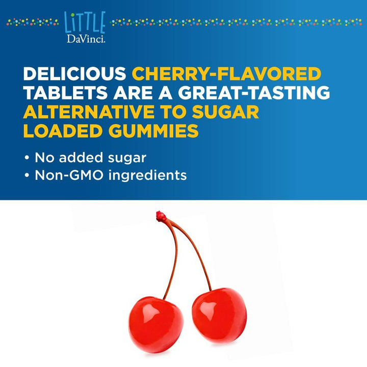 DAVINCI Labs Chewable Vitamin C - Kids Vitamin C Supplement to Support The Immune System, Healthy Skin and Overall Wellness - with Pectin, Rose Hips and More - Cherry Flavor - 90 Chewable Tablets - The Oasis of Health