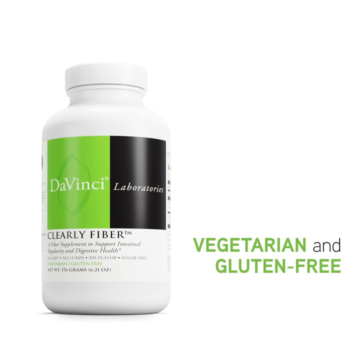 DAVINCI Labs Clearly Fiber - Supplement to Support Intestinal Regularity, Normal Bowel Function, and Triglyceride Levels Within Normal Ranges* - Vegetarian - Gluten - Free - 30 Servings - The Oasis of Health