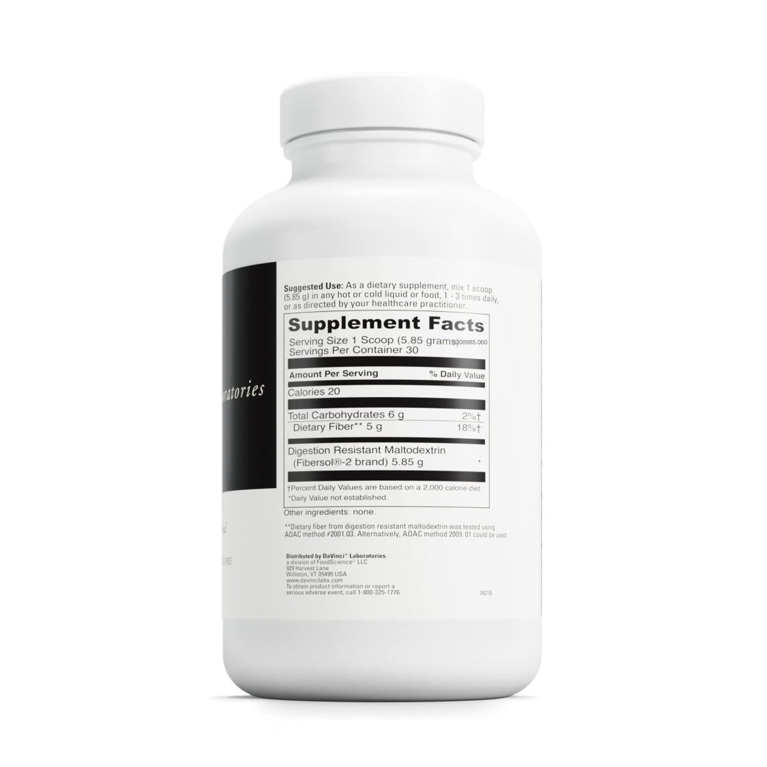 DAVINCI Labs Clearly Fiber - Supplement to Support Intestinal Regularity, Normal Bowel Function, and Triglyceride Levels Within Normal Ranges* - Vegetarian - Gluten - Free - 30 Servings - The Oasis of Health
