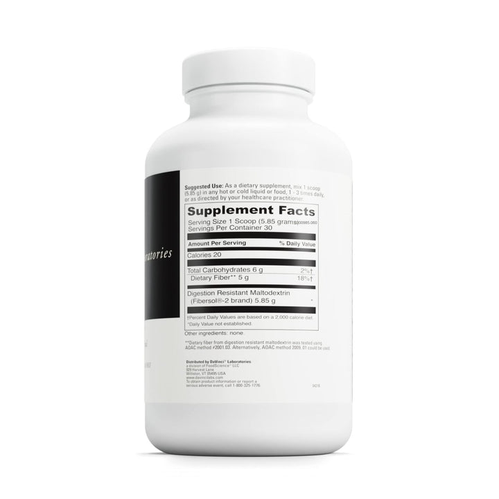 DAVINCI Labs Clearly Fiber - Supplement to Support Intestinal Regularity, Normal Bowel Function, and Triglyceride Levels Within Normal Ranges* - Vegetarian - Gluten - Free - 30 Servings - The Oasis of Health