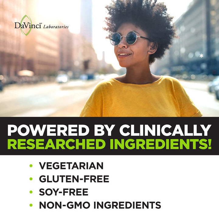 DaVinci Labs Cortisol Benefits - Dietary Supplement to Support Healthy Cortisol Levels and Adrenal Health - With Ashwagandha Extract, Rhodiola Rosea Root and More - Gluten - Free - 60 Vegetarian Capsules - The Oasis of Health