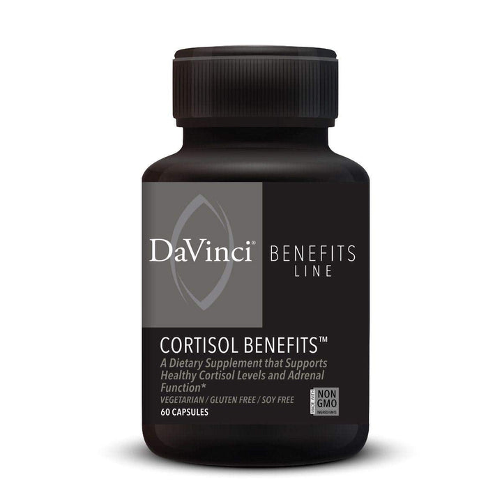 DaVinci Labs Cortisol Benefits - Dietary Supplement to Support Healthy Cortisol Levels and Adrenal Health - With Ashwagandha Extract, Rhodiola Rosea Root and More - Gluten - Free - 60 Vegetarian Capsules - The Oasis of Health