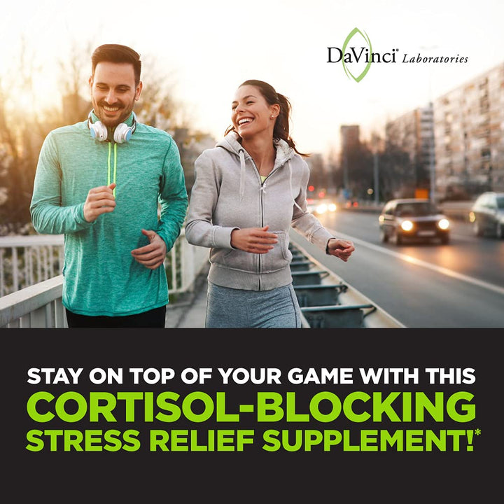 DaVinci Labs Cortisol Benefits - Dietary Supplement to Support Healthy Cortisol Levels and Adrenal Health - With Ashwagandha Extract, Rhodiola Rosea Root and More - Gluten - Free - 60 Vegetarian Capsules - The Oasis of Health