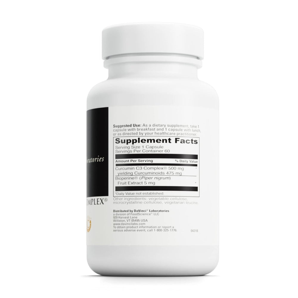 Davinci Labs Curcumin C3 Complex 500 mg 60 VegiCaps - The Oasis of Health