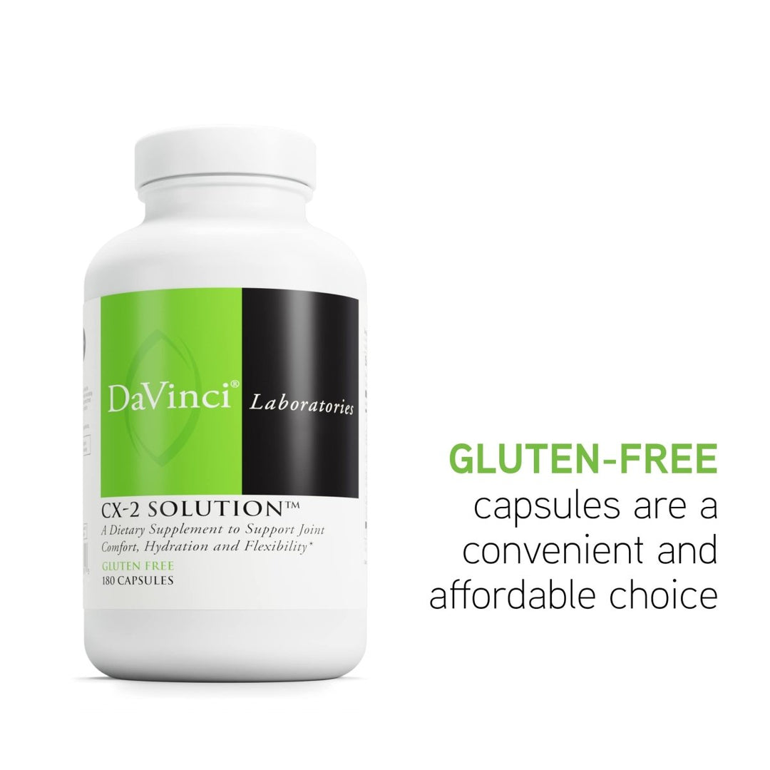 DaVinci Labs CX - 2 Solution - Dietary Supplement to Support Muscle Function, Joint Health, Hydration and Flexibility* - With Glucosamine HCl, MSM, Sea Cucumber, and More - Gluten - Free - 180 Capsules - The Oasis of Health