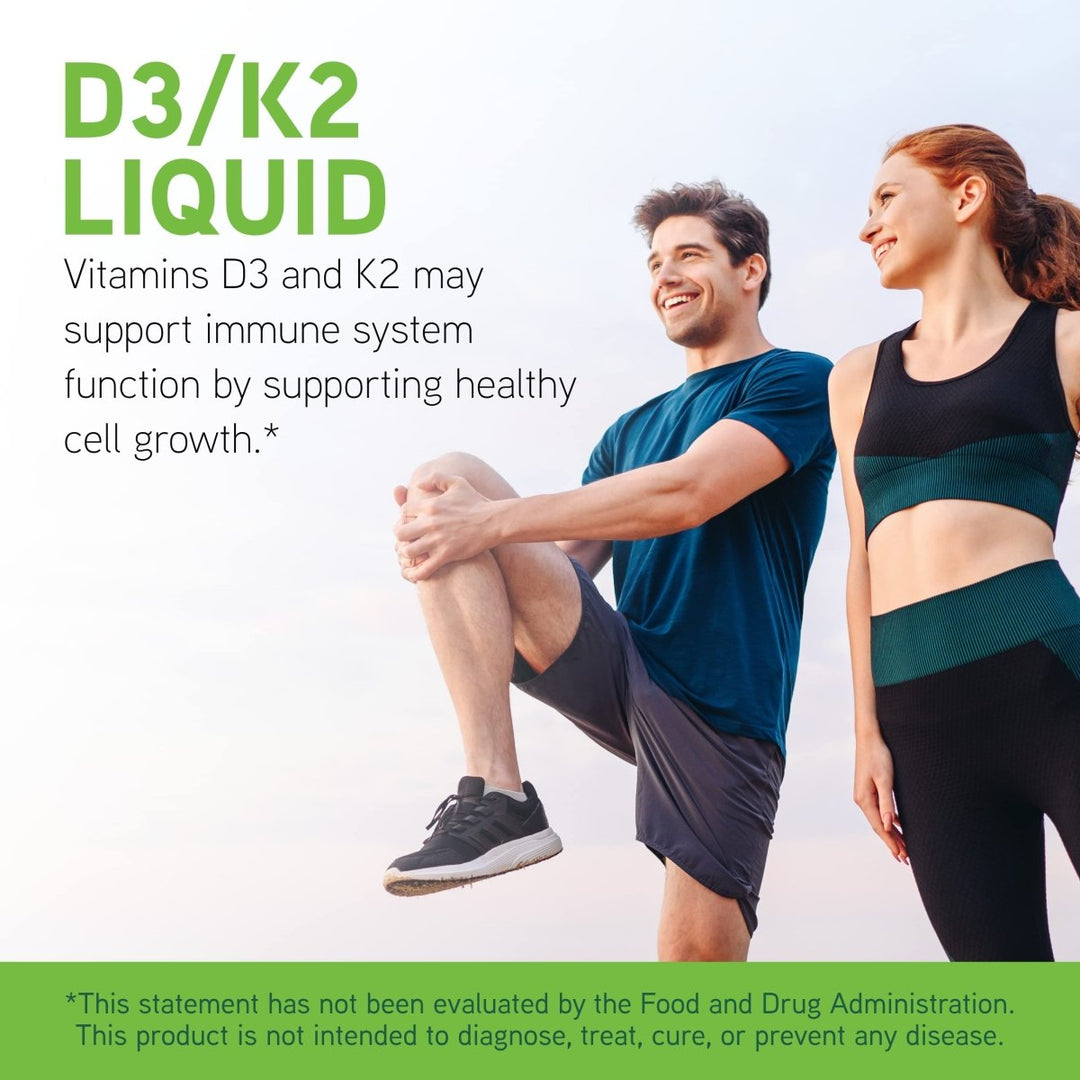DaVinci Labs D3/K2 Liquid - Dietary Supplement to Support Bone Health, Calcium Balance and Cardiovascular Function* - With Liquid Vitamin D3 and Vitamin D2 - 30 mL - The Oasis of Health