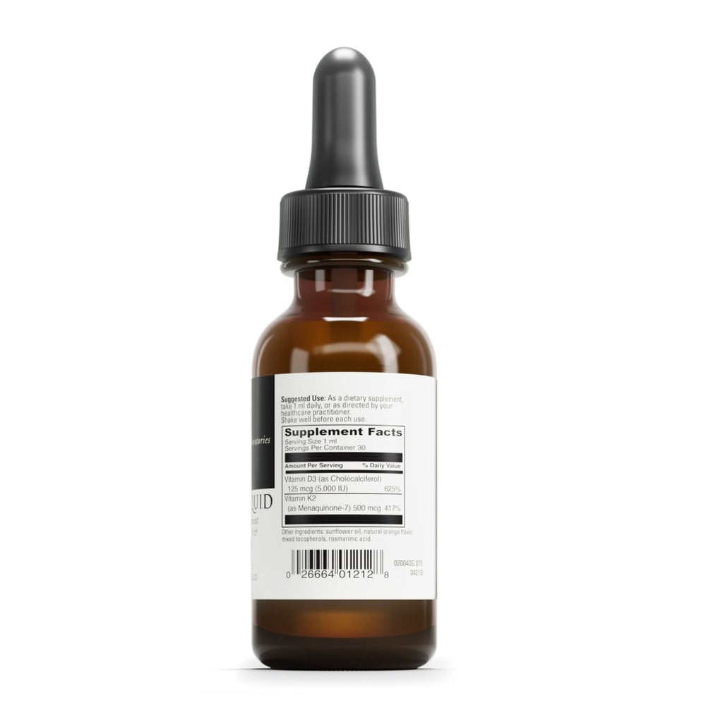 DaVinci Labs D3/K2 Liquid - Dietary Supplement to Support Bone Health, Calcium Balance and Cardiovascular Function* - With Liquid Vitamin D3 and Vitamin D2 - 30 mL - The Oasis of Health