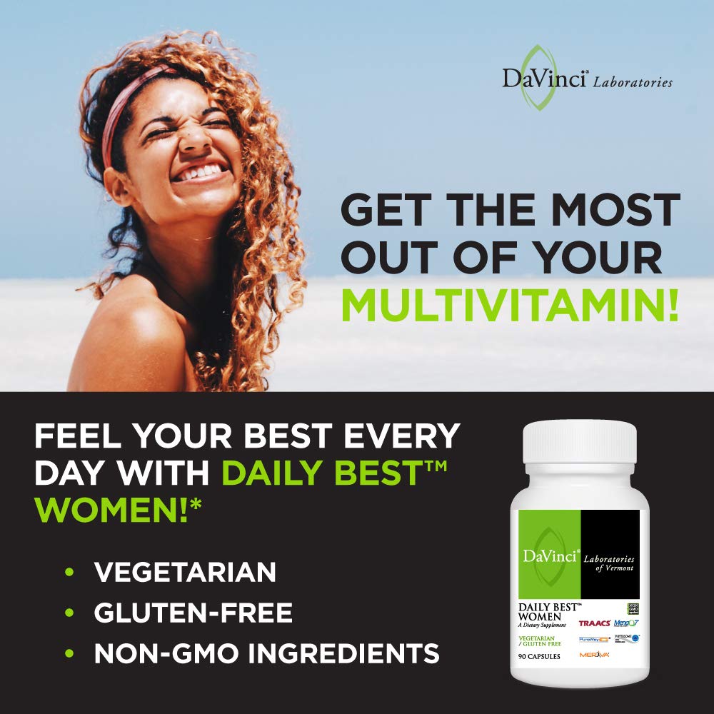 DaVinci Labs - Daily Best Women - A Dietary Supplement with Vitamin B6, Vitamin B12 Vitamin C, Vitamin K2, and More - Vegetarian, Gluten - free - 90 Capsules - The Oasis of Health