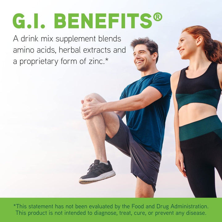 DAVINCI Labs GI Benefits - Dietary Supplement Powder Drink Mix - Support Gut Health, Immune System & Overall Wellness* - with Zinc, L - Carnosine, L - Glutamine, Aloe Vera & More - 384.15 g - 30 Servings - The Oasis of Health