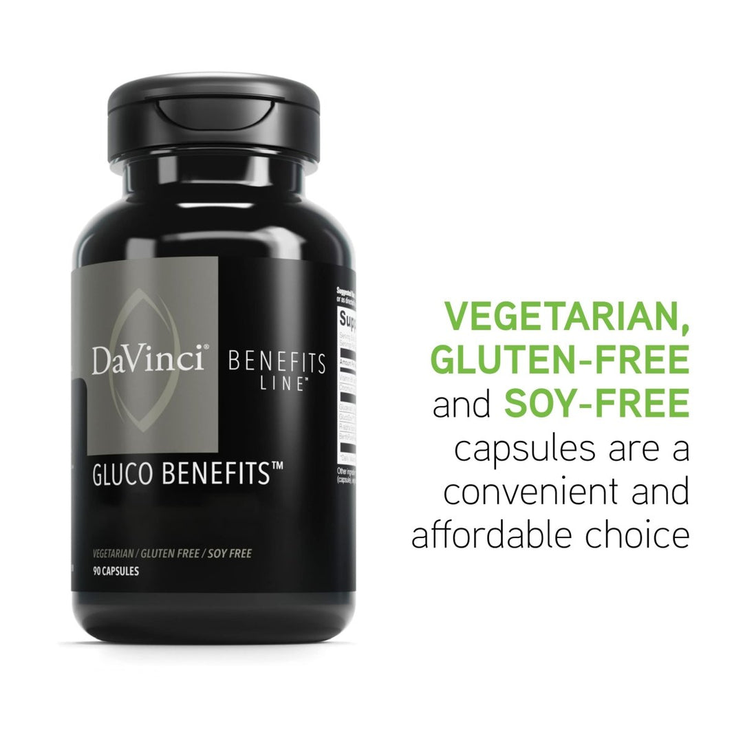DaVinci Labs Gluco Benefits - Support Healthy Metabolism and Cellular Energy - 90 Vegetarian Capsules - The Oasis of Health
