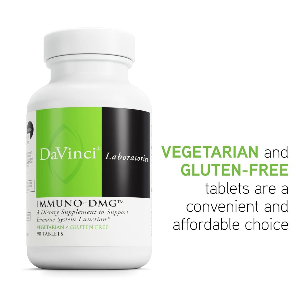 DaVinci Labs Immuno - DMG - Dietary Supplement to Balance and Support Immune System Functions* - With DMG, Maitake Powder, Larch Tree and Beta Glucan - Gluten - Free - 90 Vegetarian Tablets - The Oasis of Health