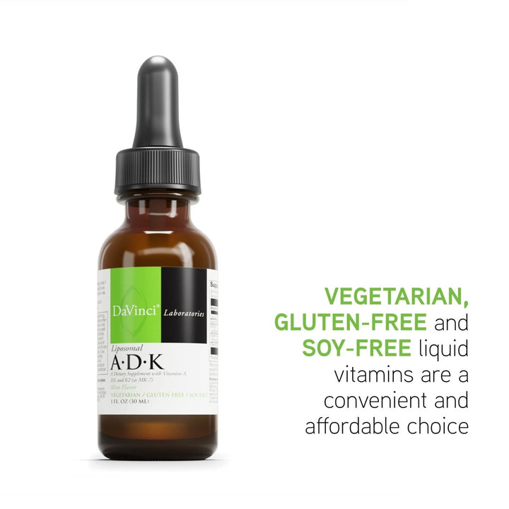 DAVINCI Labs Liposomal ADK - Liquid Dietary Supplement for Immune System, Bone, and Heart Health - 30 ml - The Oasis of Health