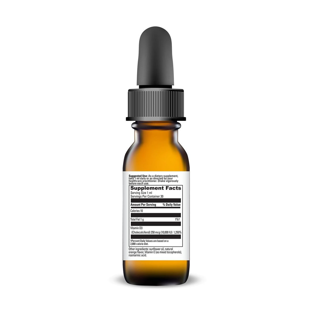 DAVINCI Labs Liquid Vitamin D3 10,000 IU - Dietary Supplement to Support Bone Health, Blood Pressure, Calcium Balance and Immune System* - with Vitamin D3 10,000 IU - Gluten - Free - Vegetarian - 30 ml - The Oasis of Health