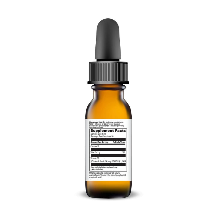 DAVINCI Labs Liquid Vitamin D3 10,000 IU - Dietary Supplement to Support Bone Health, Blood Pressure, Calcium Balance and Immune System* - with Vitamin D3 10,000 IU - Gluten - Free - Vegetarian - 30 ml - The Oasis of Health