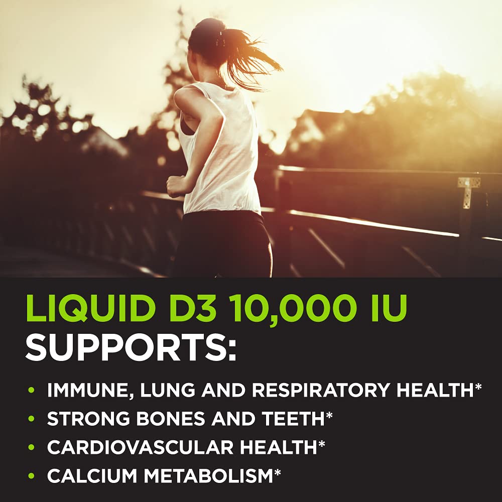 DAVINCI Labs Liquid Vitamin D3 10,000 IU - Dietary Supplement to Support Bone Health, Blood Pressure, Calcium Balance and Immune System* - with Vitamin D3 10,000 IU - Gluten - Free - Vegetarian - 30 ml - The Oasis of Health