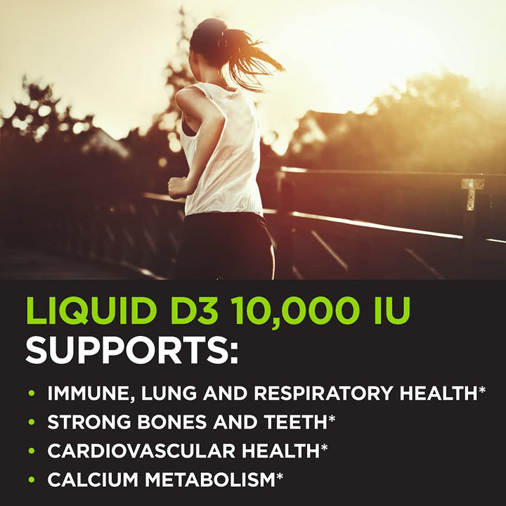 DAVINCI Labs Liquid Vitamin D3 10,000 IU - Dietary Supplement to Support Bone Health, Blood Pressure, Calcium Balance and Immune System* - with Vitamin D3 10,000 IU - Gluten - Free - Vegetarian - 30 ml - The Oasis of Health