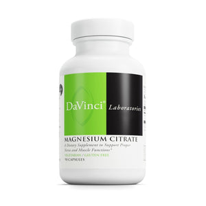 DaVinci Labs Magnesium Citrate - Dietary Supplement to Support Muscle Health, Healthy Nerves and Mineral Absorption* - with 140 mg Magnesium per Serving - Gluten - Free - 90 Vegetable Capsules - The Oasis of Health